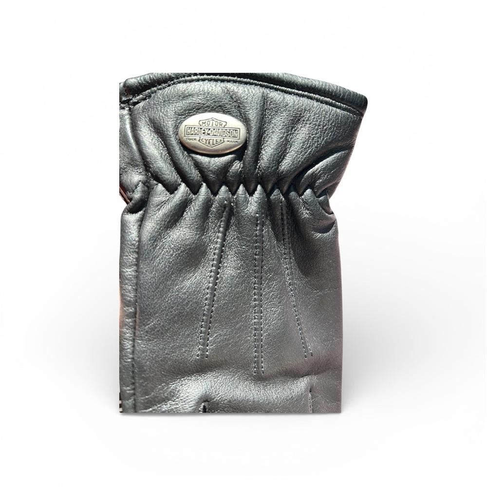 Harley-Davidson Black Womens Small Riding Gloves W/ Dust Bag - Picture 2 of 5
